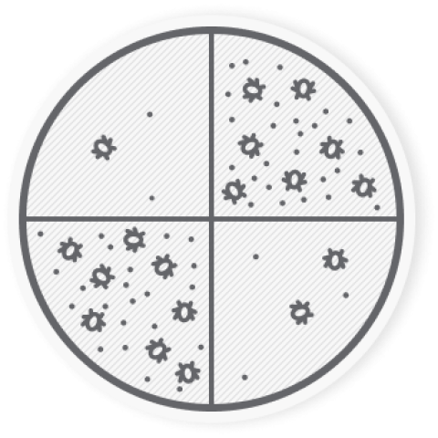 A háziporban a poratkák ürülékének koncentrációja október és november, valamint március és április hónapokban a legmagasabb.