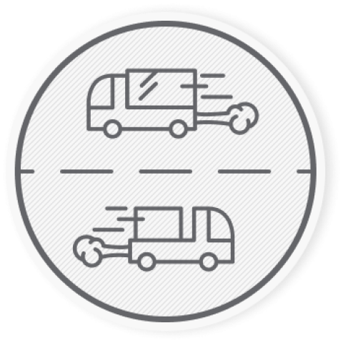 A kültéri levegőt mintegy 50%-ban az autós és tehergépjármű-forgalom szennyezi.